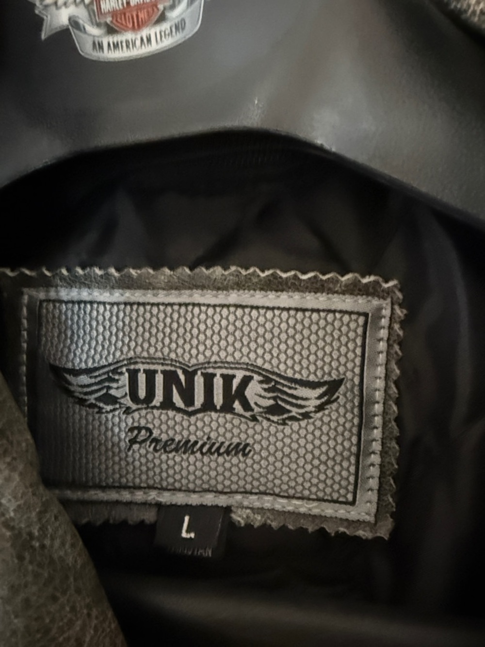 Unik Gray Distressed Leather Jacket - Picture 2 of 6